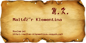 Maltár Klementina névjegykártya